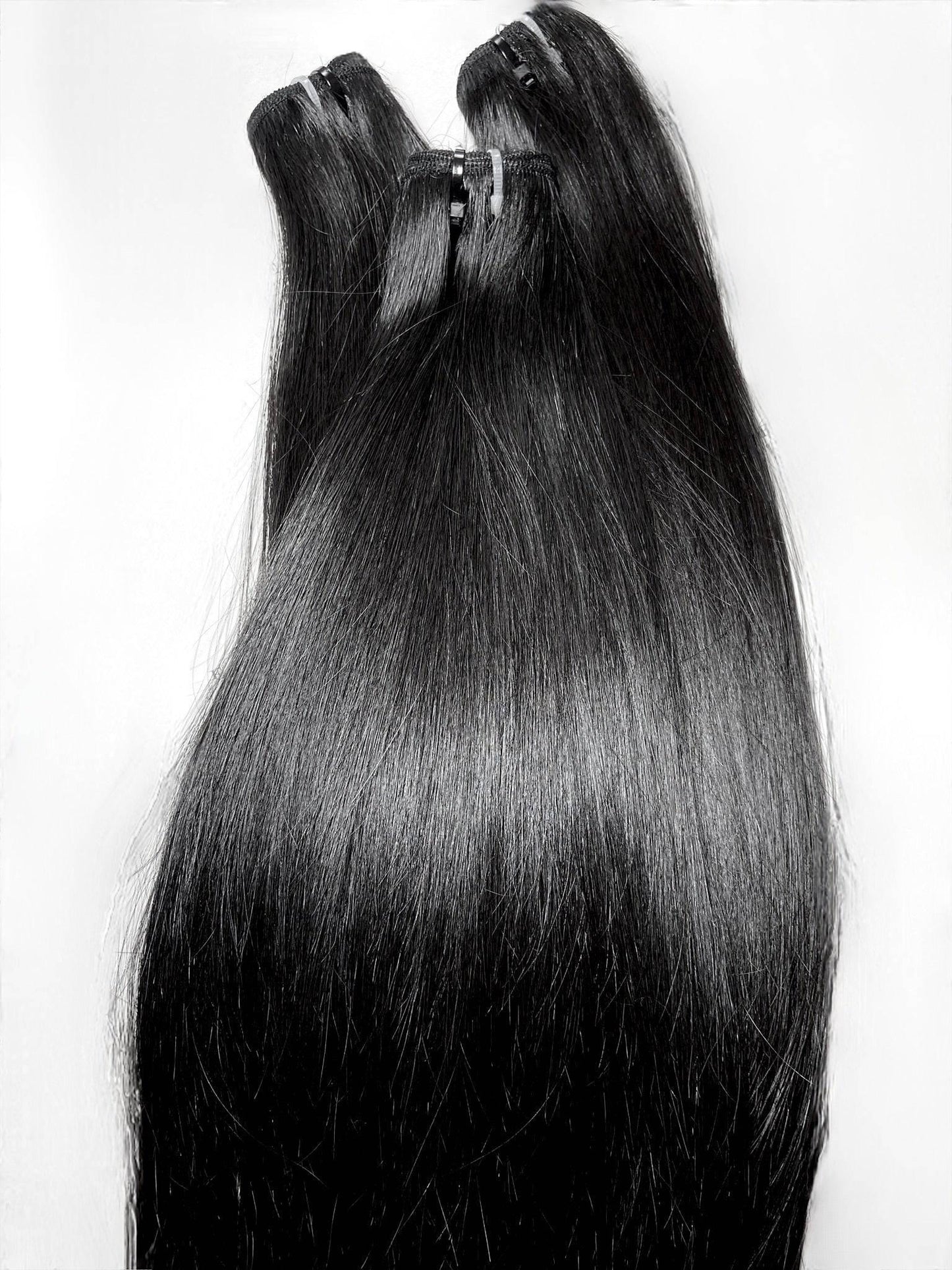  long jet black hair extensions - raw hair bundles