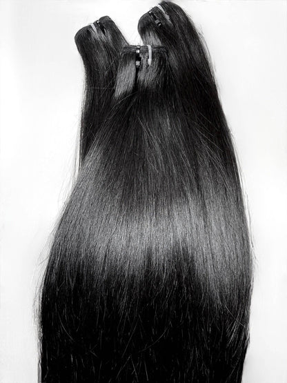  long jet black hair extensions - raw hair bundles